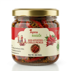 Red Stuffed Chilli Pickle by Apna Rasoi